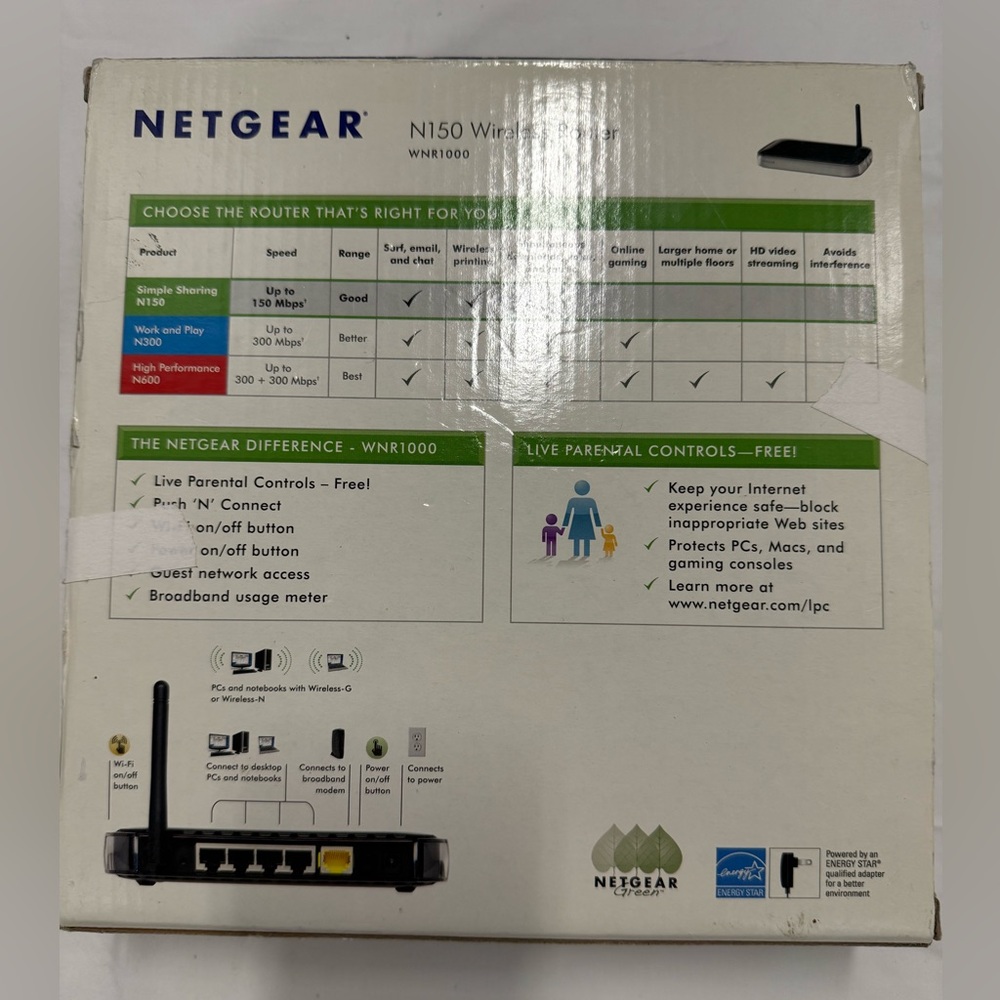 NETGEAR N150 Wireless Router - Gray - Picture 3 of 4